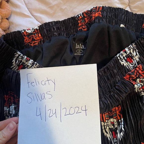 Dressed in LALA Long Sleeve Plissé Set in Tigress - Picture 5 of 8